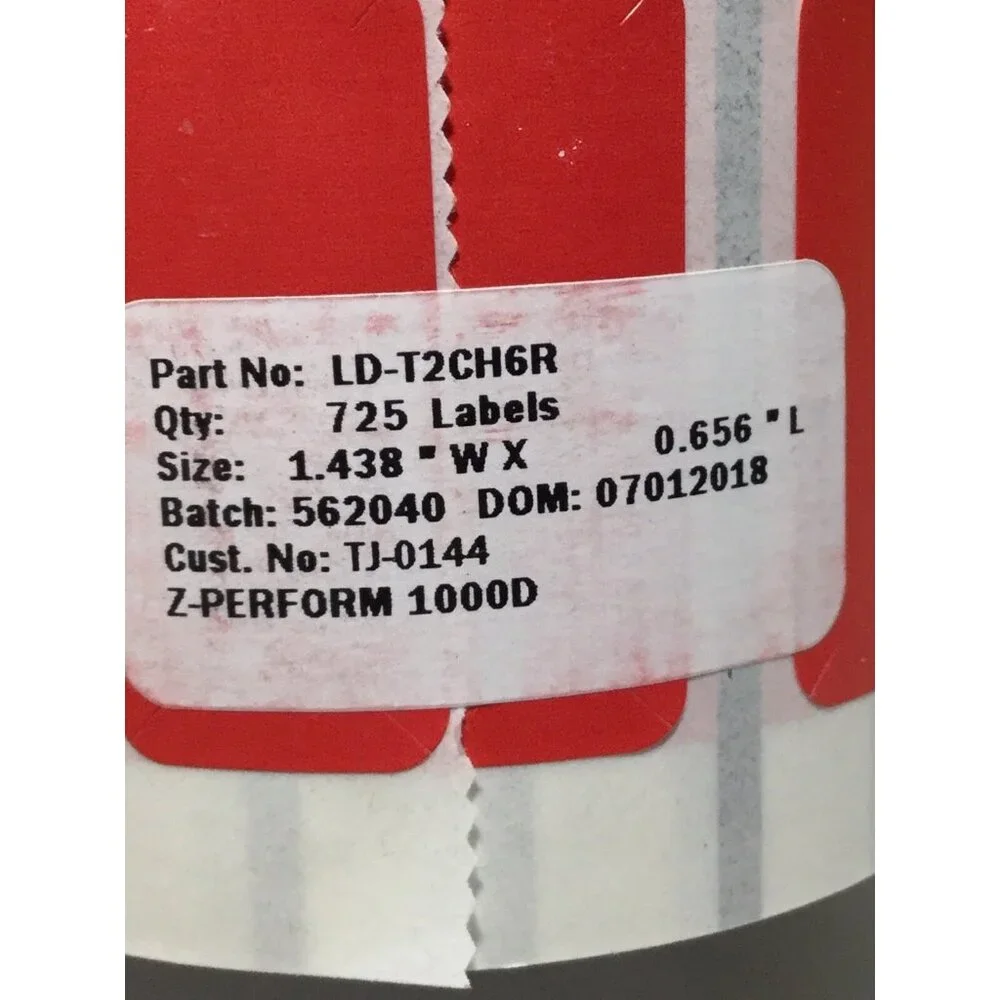 5 Rolls Zebra 1000D THERMAL 1.43 x 0.66